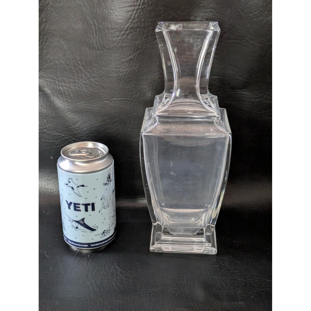 Baccarat Pearl Vase 10 inch Geometric Rectangular French Lead Crystal
